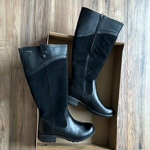 Cobb Hill black leather riding boots sz 7.5 W fits 8W